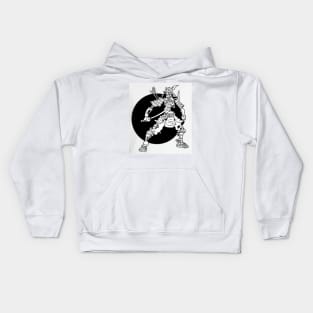 warrior skeleton Kids Hoodie